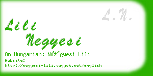 lili negyesi business card